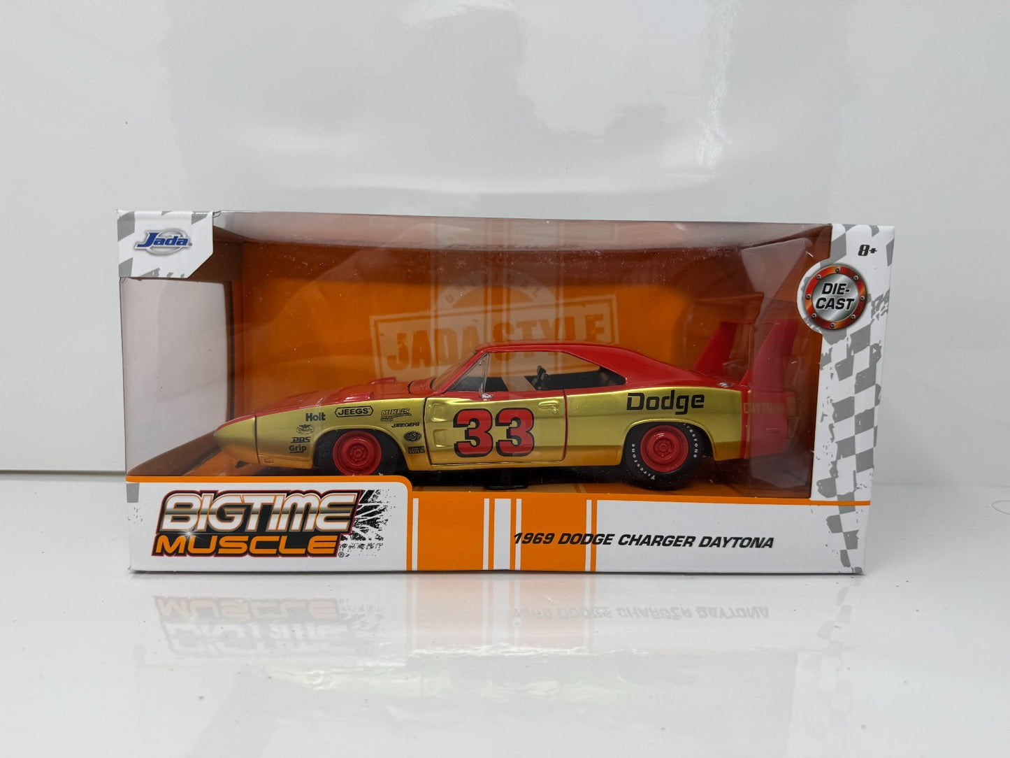 Jada Bigtime Muscle 1969 Dodge Charger Daytona #33 MiJo Exclusive 1:24 Diecast