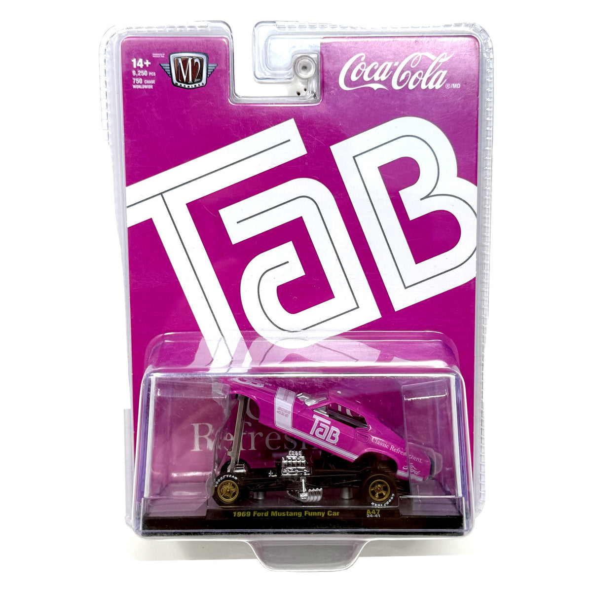 M2 Machines Coca-Cola Tab 1969 Ford Mustang Funny Car 1:64 Diecast