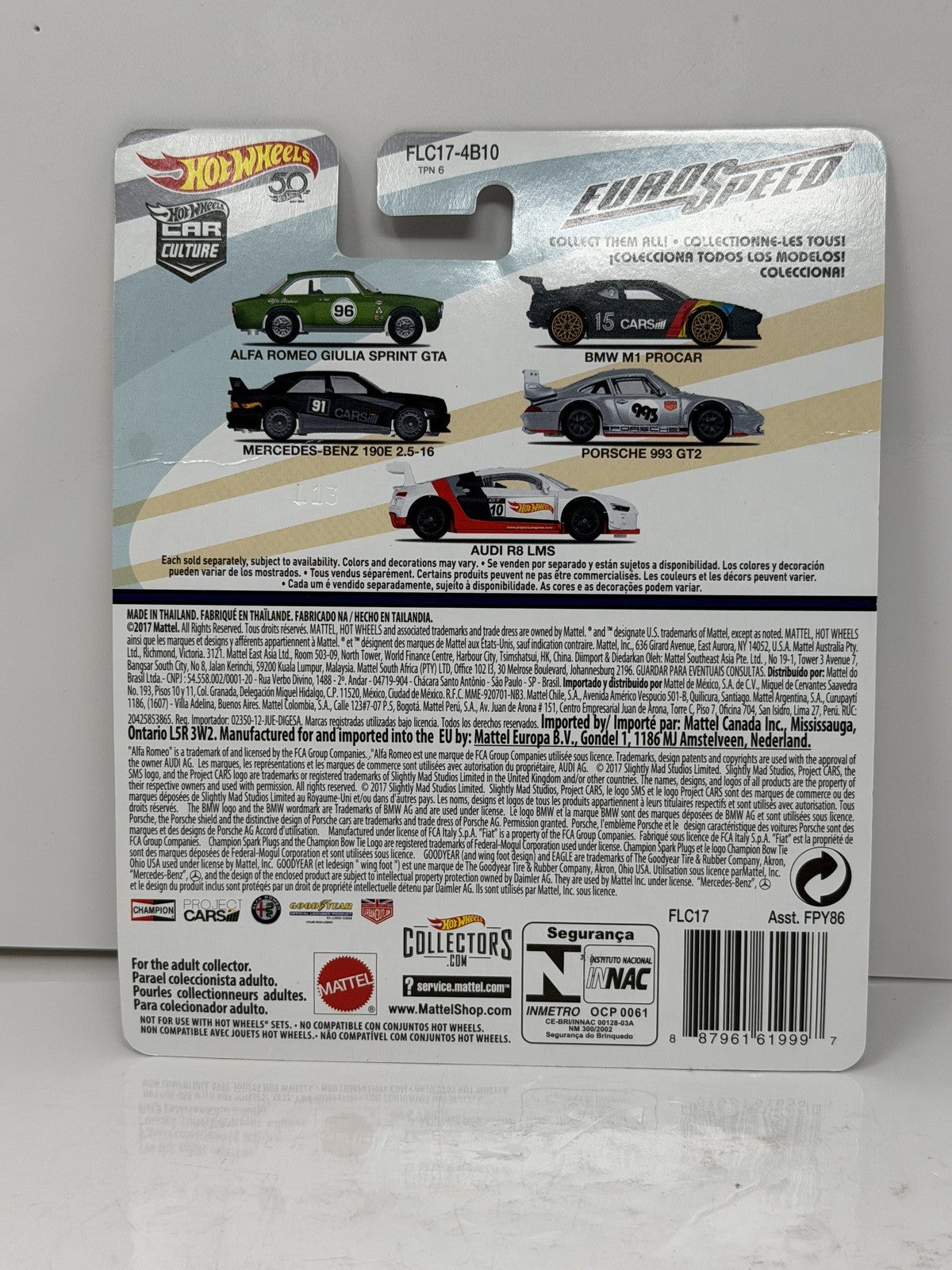 Hot Wheels Euro Speed Porsche 993 GT2 1:64 Diecast Real Riders