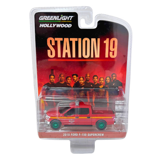 Greenlight Hollywood Station 19 2018 Ford F-150 Super Crew CHASE 1:64 Diecast