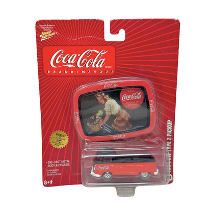 Johnny Lightning Coca-Cola 1964 Volkswagen Type 2 Pickup 1:64 Diecast w/ Tray