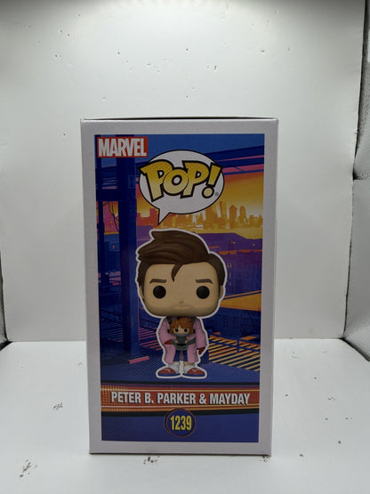 Funko Pop! Spider-Man #1239 Peter B. Parker & Mayday Hot Topic Bobblehead