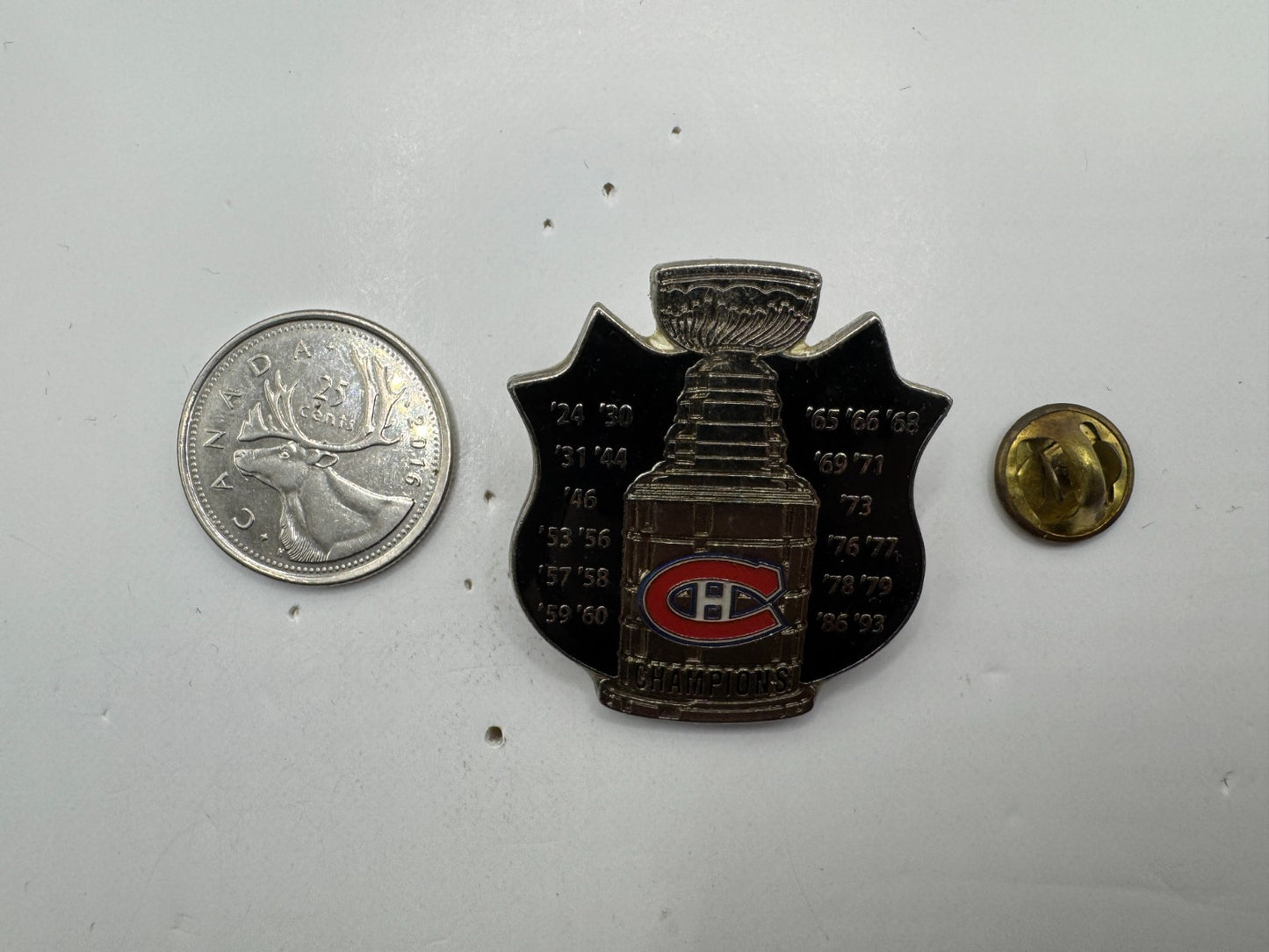 Montreal Canadiens 1926 1935 Cup Champions Vintage NHL Lapel Pin