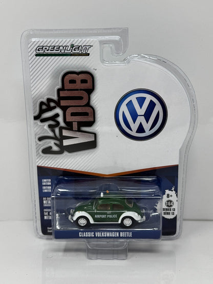 Greenlight Club V-Dub Classic Volkswagen Beetle Airport Police 1:64 Diecast