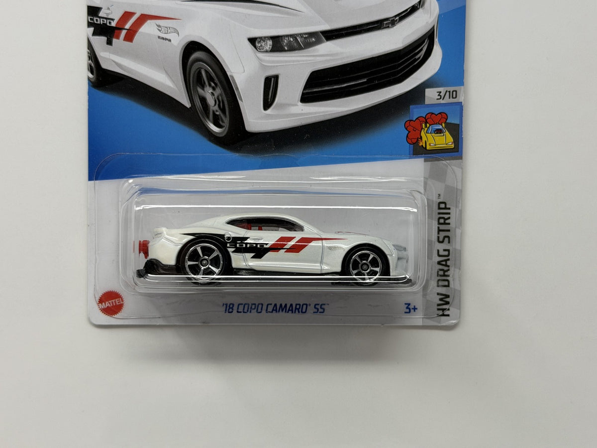 Hot Wheels HW Drag Strip 2018 Chevrolet COPO Camaro SS 1:64 Diecast White