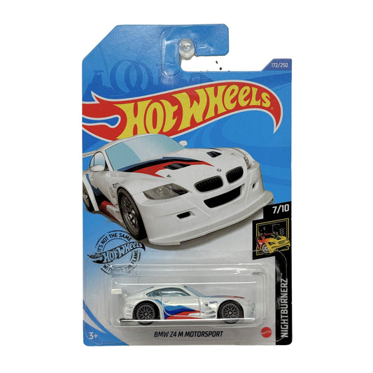 Hot Wheels Nightburnerz BMW Z4 M Motorsport 1:64 Diecast White