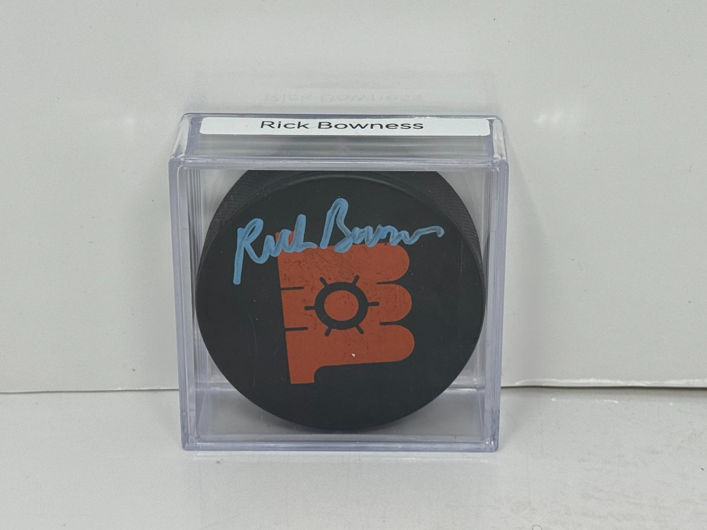 Rick Bowness Maine Mariners Signed NHL Autograph Puck Blue Auto