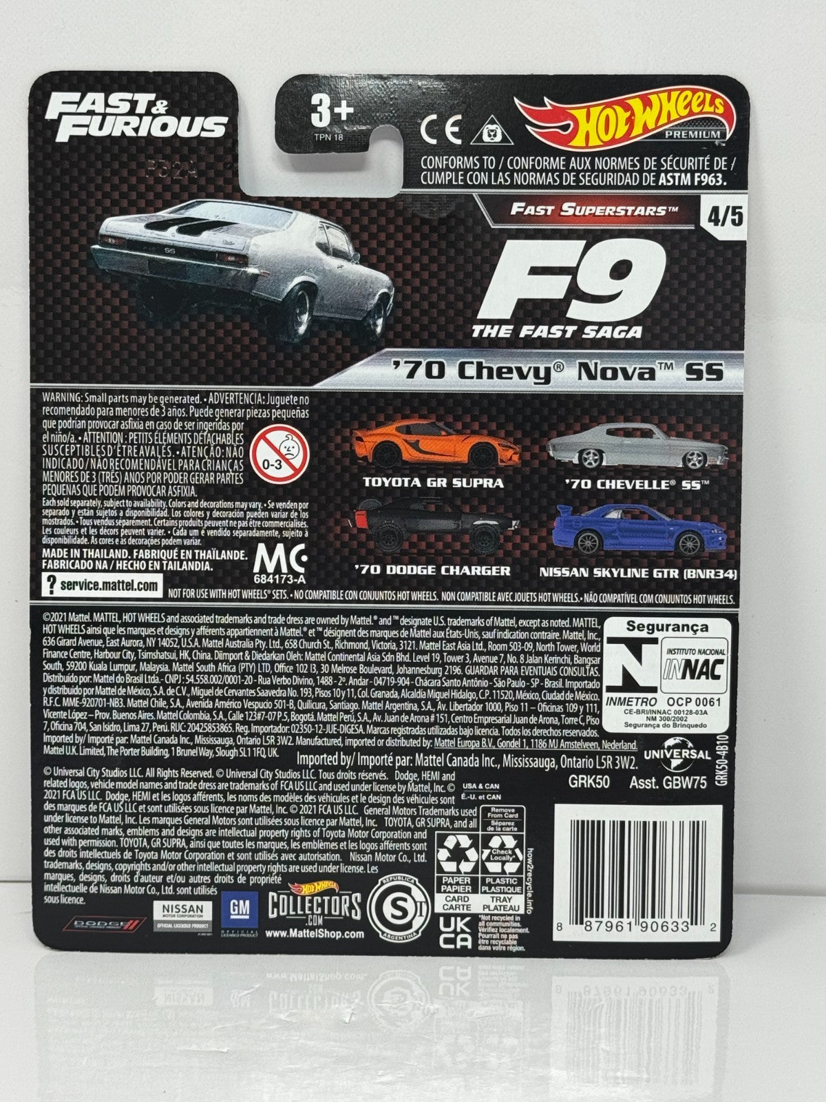 Hot Wheels Premium Fast & Furioous Custom 1970 Chevy Nova 1:64 Diecast
