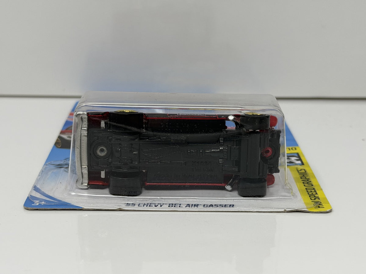Hot Wheels HW Speed Graphics 1955 Chevy Bel Air Gasser Red 1:64 Diecast