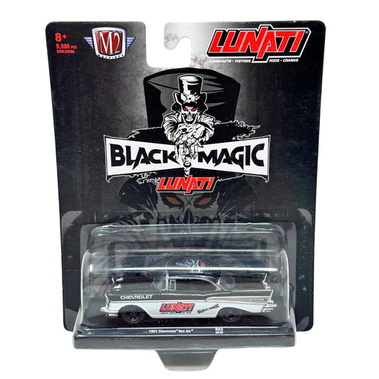 M2 Machines 1957 Chevrolet Bel Air Lunati Black Magic 1:64 Diecast