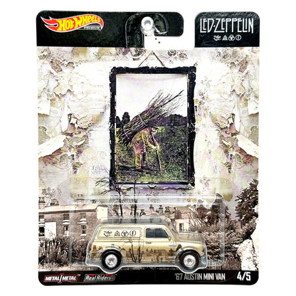 Hot Wheels Premium Led Zeppelin 1967 Austin Mini Van 1:64 Diecast Real Riders