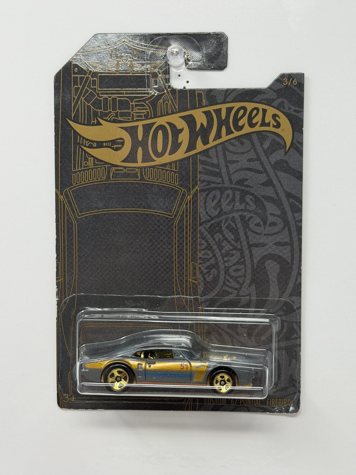 Hot Wheels Anniversary Black & Gold Custom 1967 Pontiac Firebird 1:64 Diecast