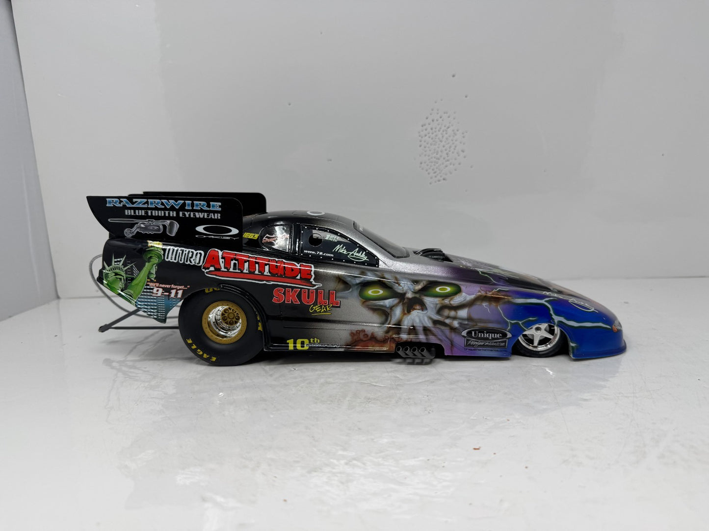 Milestone Mike Ashley NHRA Skull Gear Gotham City Funny Car 1:16 Scale