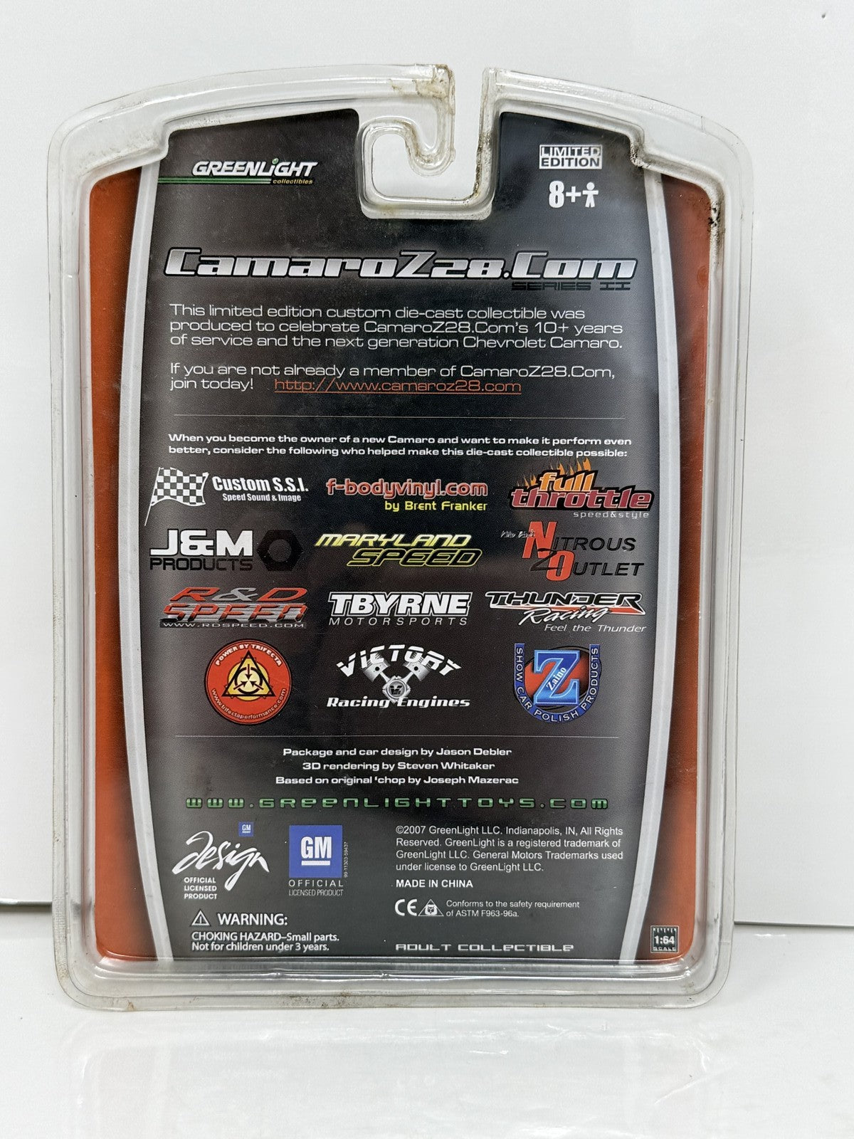 Greenlight CamaroZ28.com Custom Chevrolet Camaro Concept 1:64 Diecast
