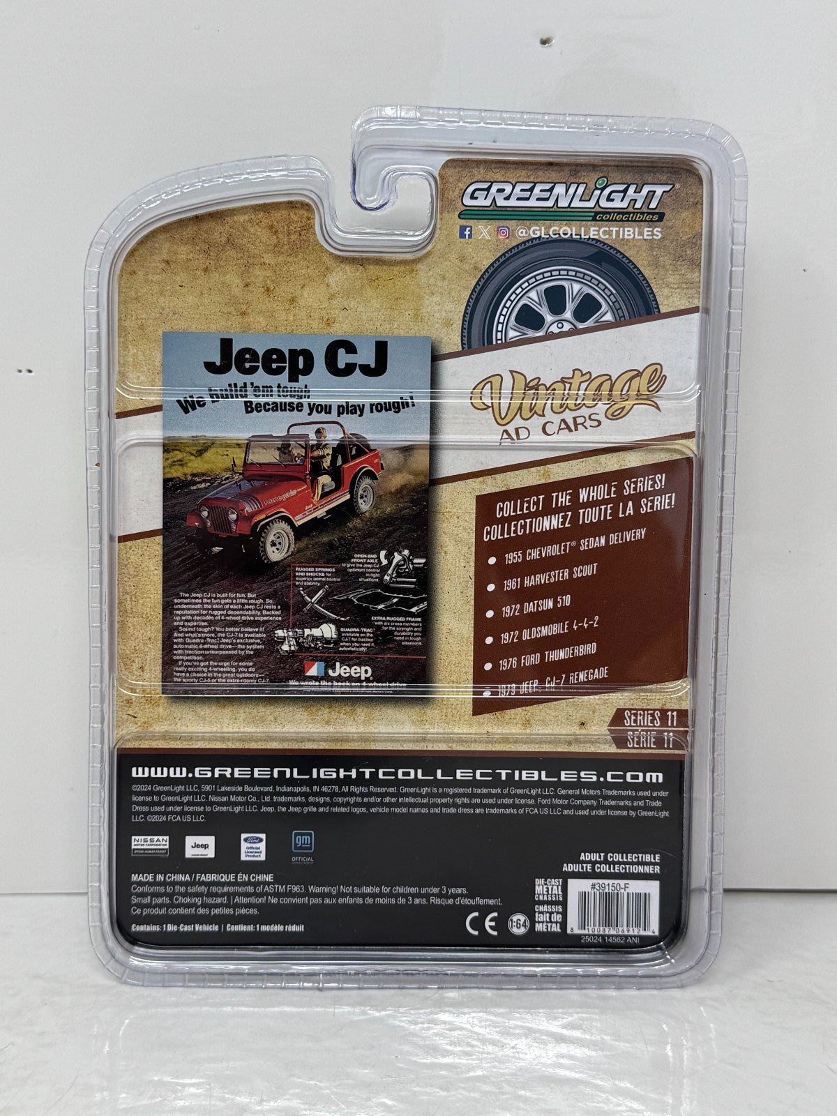 Greenlight 1979 Jeep CJ-7 Renegade Vintage Ad Cars Series 11 1:64 Diecast