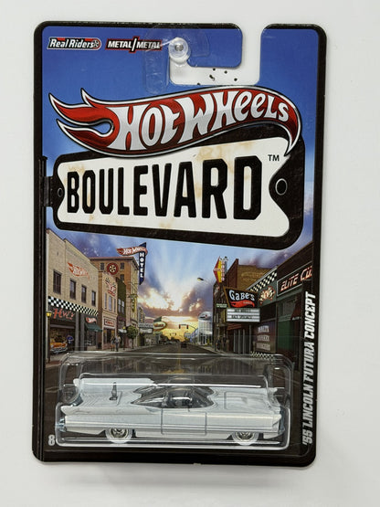 Hot Wheels Boulevard 1955 Lincoln Futura Concept 1:64 Diecast Real Riders White