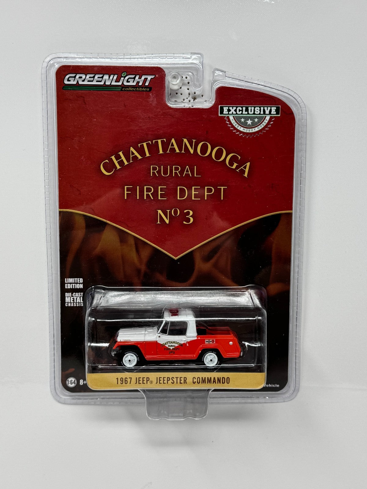 Greenlight Chattanooga Rural Fire Dept 1967 Jeep Jeepster Commando 1:64 Diecast