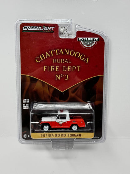 Greenlight Chattanooga Rural Fire Dept 1967 Jeep Jeepster Commando 1:64 Diecast