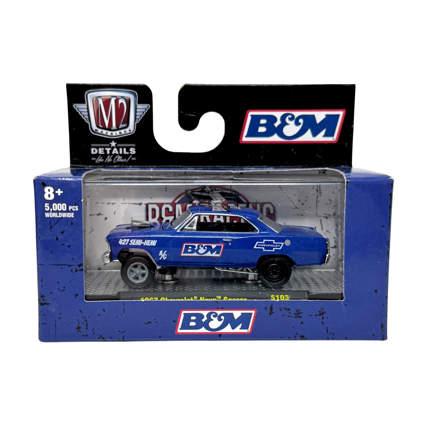 M2 Machines B&M 1967 Chevrolet Nova Gasser 1:64 Diecast