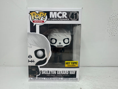 Funko Pop! Rocks MCR Skeleton Gerard Way #41 Hot Topic Exclusive Vinyl Figure