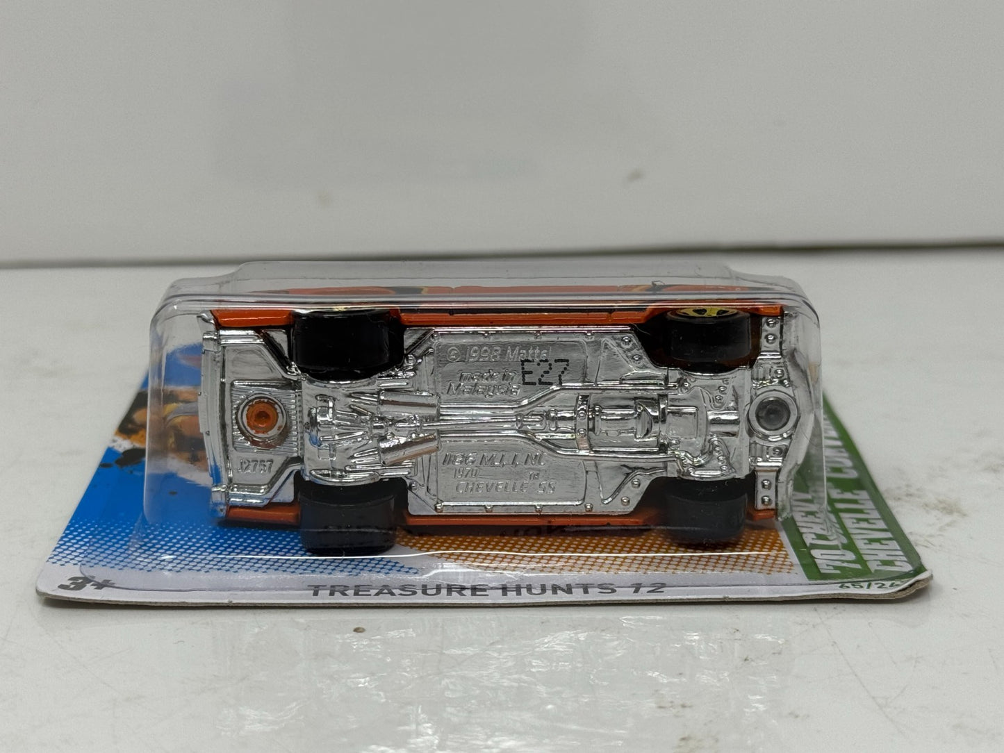 Hot Wheels Treasure Hunt 1970 Chevy Chevelle Convertible 1:64 Diecast Short Card