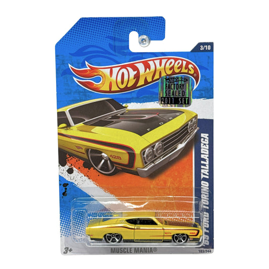 Hot Wheels Muscle Mania 1969 Ford Torino Talladega 1:64 Diecast Factory Sealed