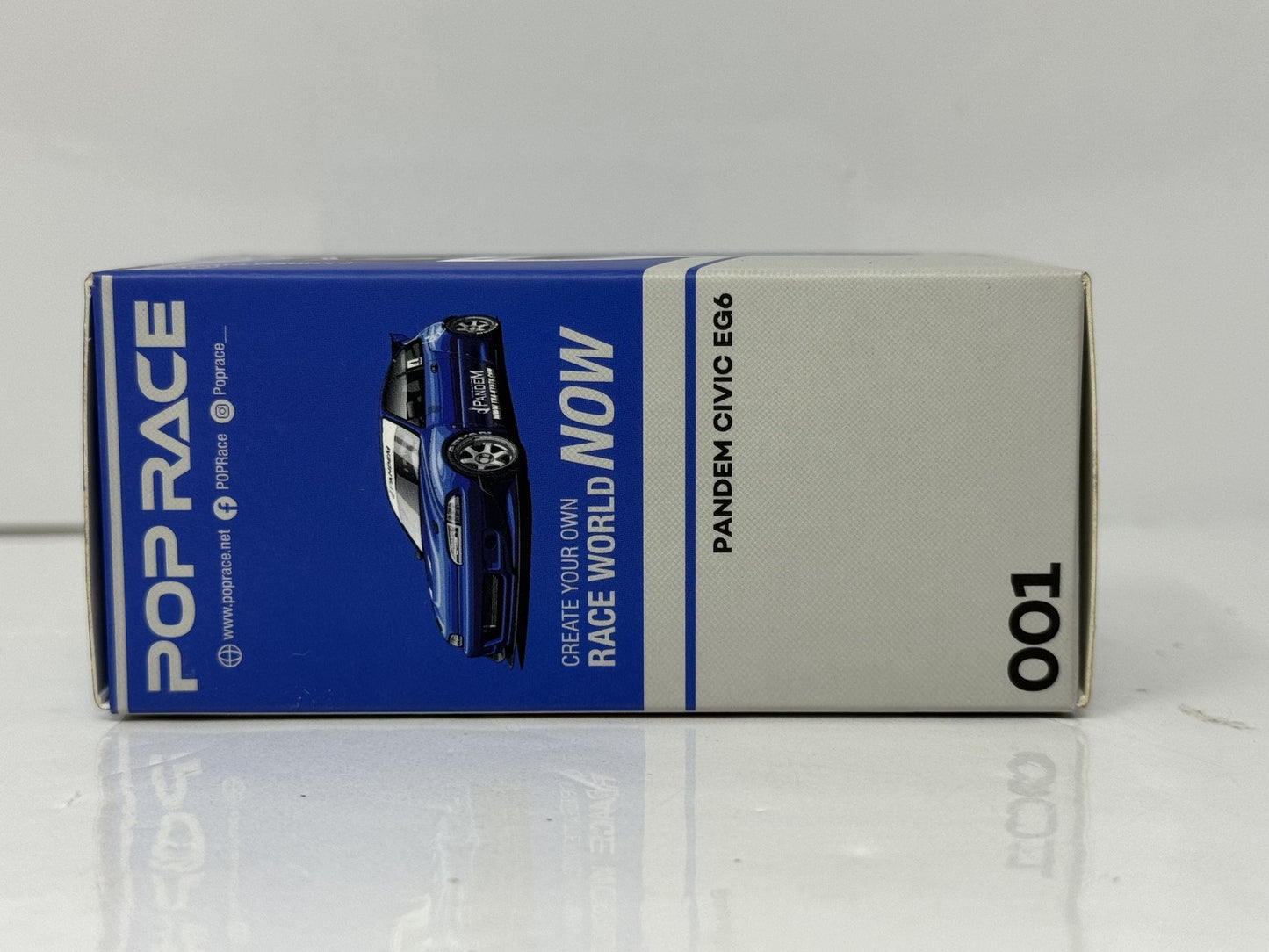 POP RACE Honda Civic EG6 Pandem 1:64 Diecast Blue