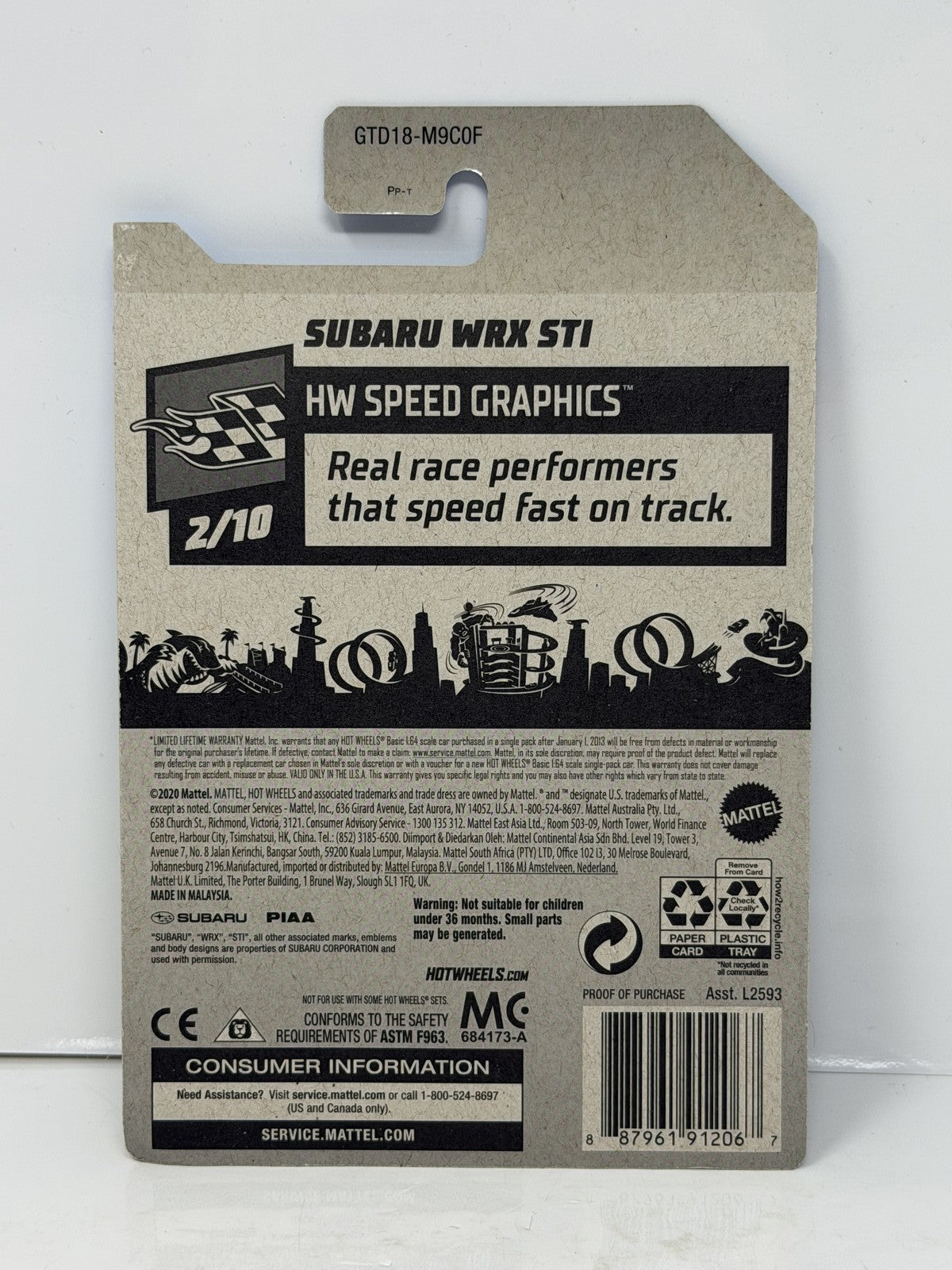 Hot Wheels ZAMAC HW Speed Graphics Subaru WRX STI 1:64 Diecast Factory Sealed