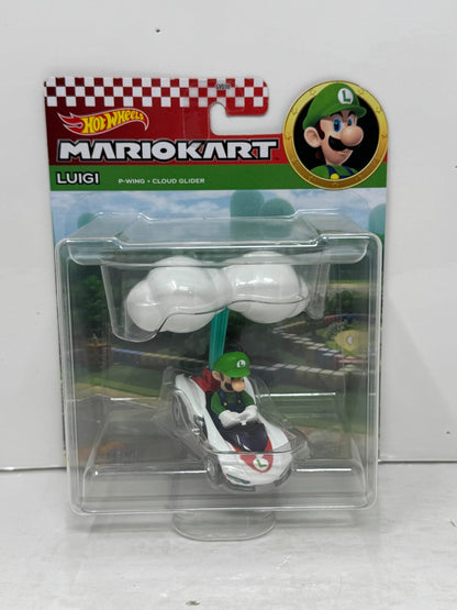 Hot Wheels Mario Kart Luigi P-Wing + Cloud Glider 1:64 Diecast