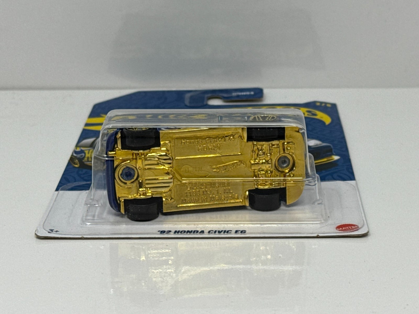 Hot Wheels Anniversary Blue Gold 1992 Honda Civic EG 1:64 Diecast