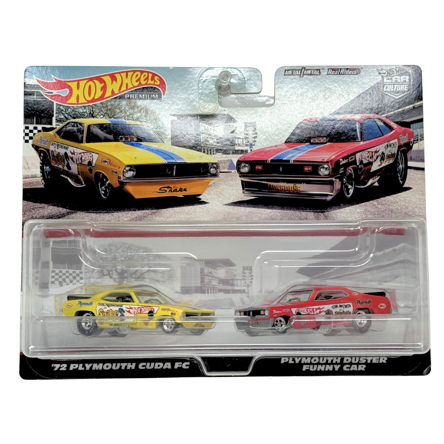 Hot Wheels Premium Snake & Mongoose Cuda & Duster Funny Car Set 1:64 Diecast