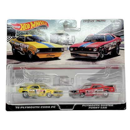 Hot Wheels Premium Snake & Mongoose Cuda & Duster Funny Car Set 1:64 Diecast