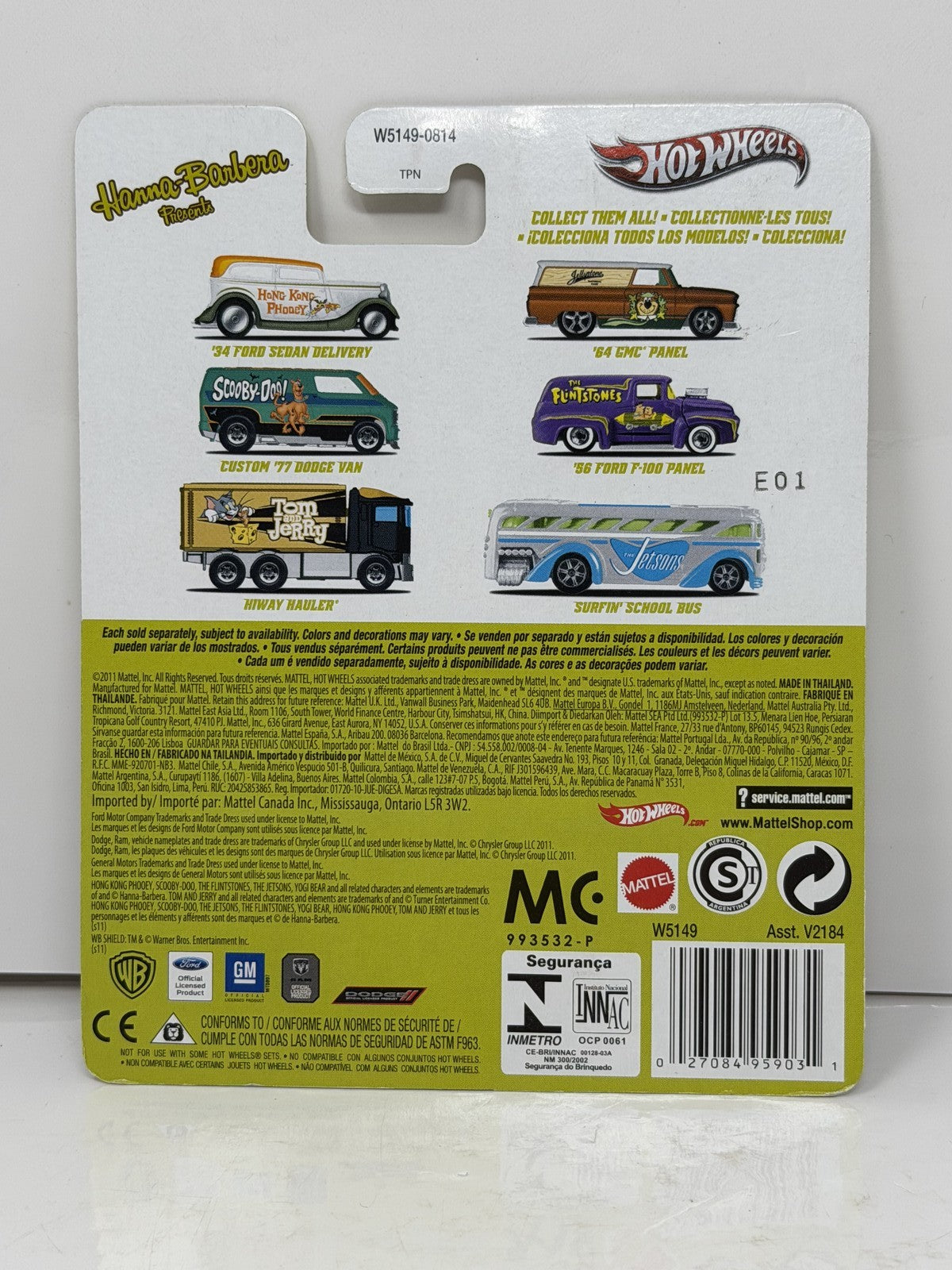 Hot Wheels Hong Kong Phooey 1934 Ford Sedan Delivery 1:64 Real Riders