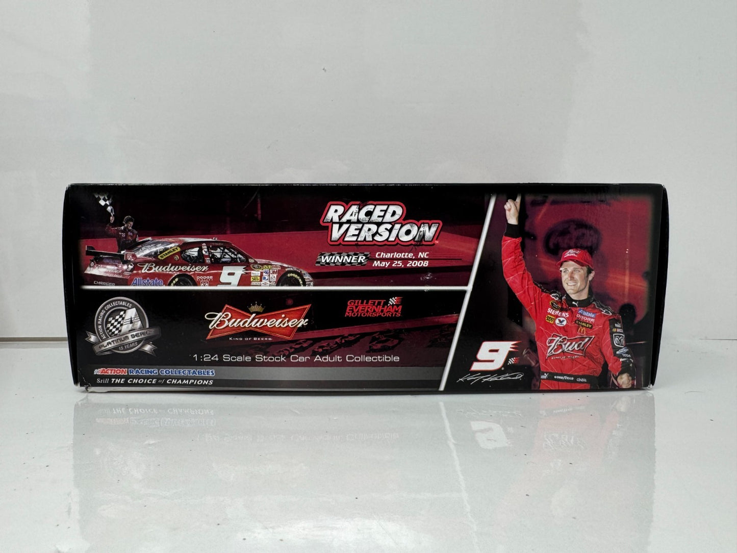 Action NASCAR #9 Kasey Kahne Budweiser Coke 600 Race Win 2008 1:24 Diecast