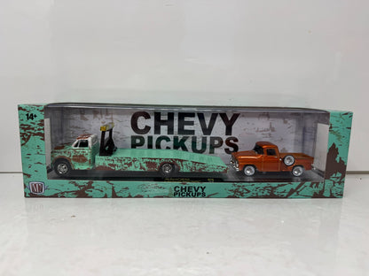 M2 Machines Auto Haulers 1958 Chevrolet Apache Stepside & C60 Truck 1:64 Diecast