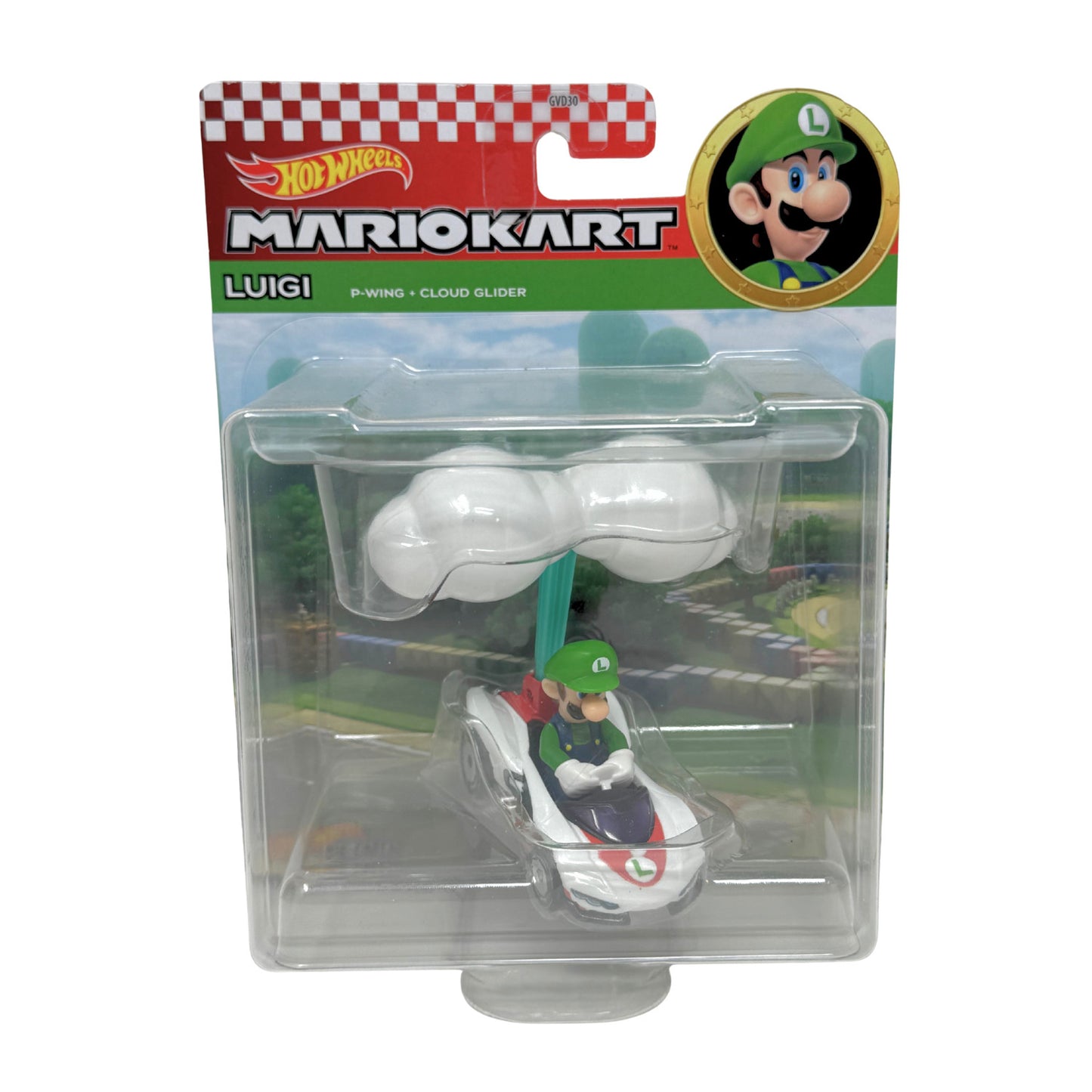 Hot Wheels Mario Kart Luigi P-Wing + Cloud Glider 1:64 Diecast