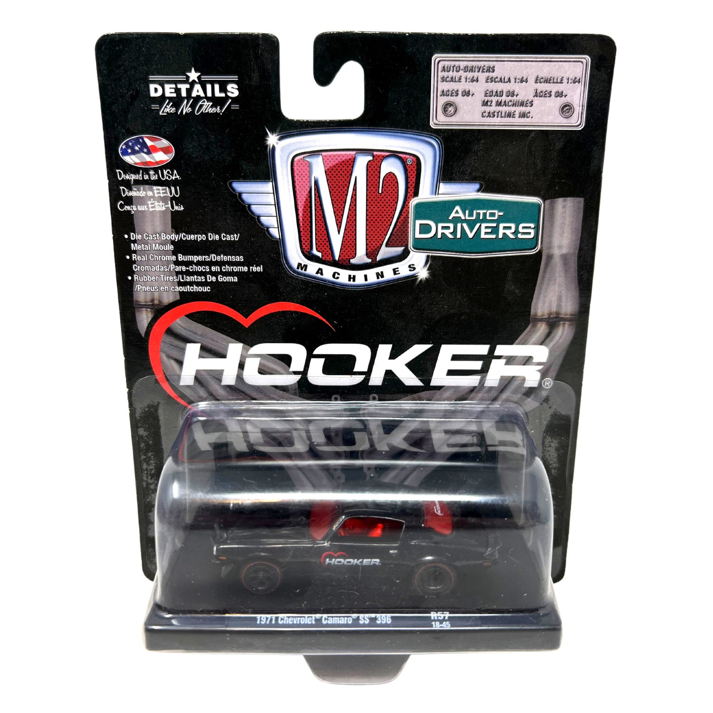 M2 Machines Hooker 1971 Chevrolet Camaro SS 396 1:64 Diecast