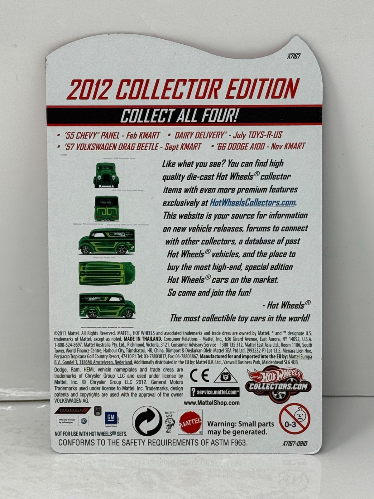 Hot Wheels 2012 Collector Edition Dairy Delivery Mail-In 1:64 Diecast