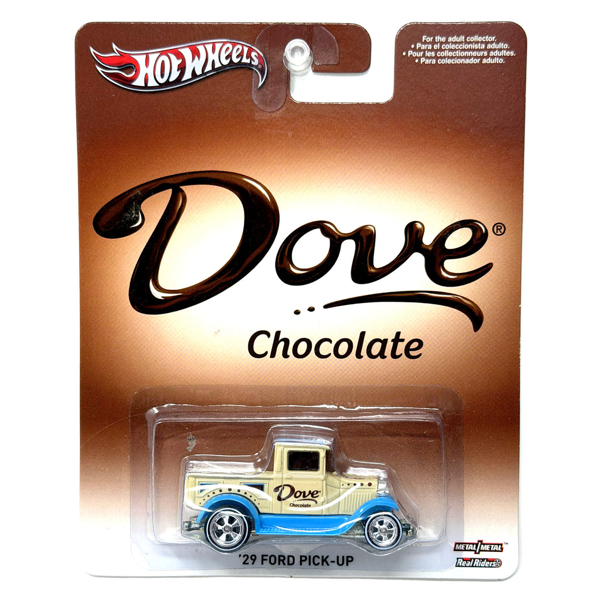 Hot Wheels Dove Chocolate 1929 Ford Pick-Up 1:64 Diecast Real Riders