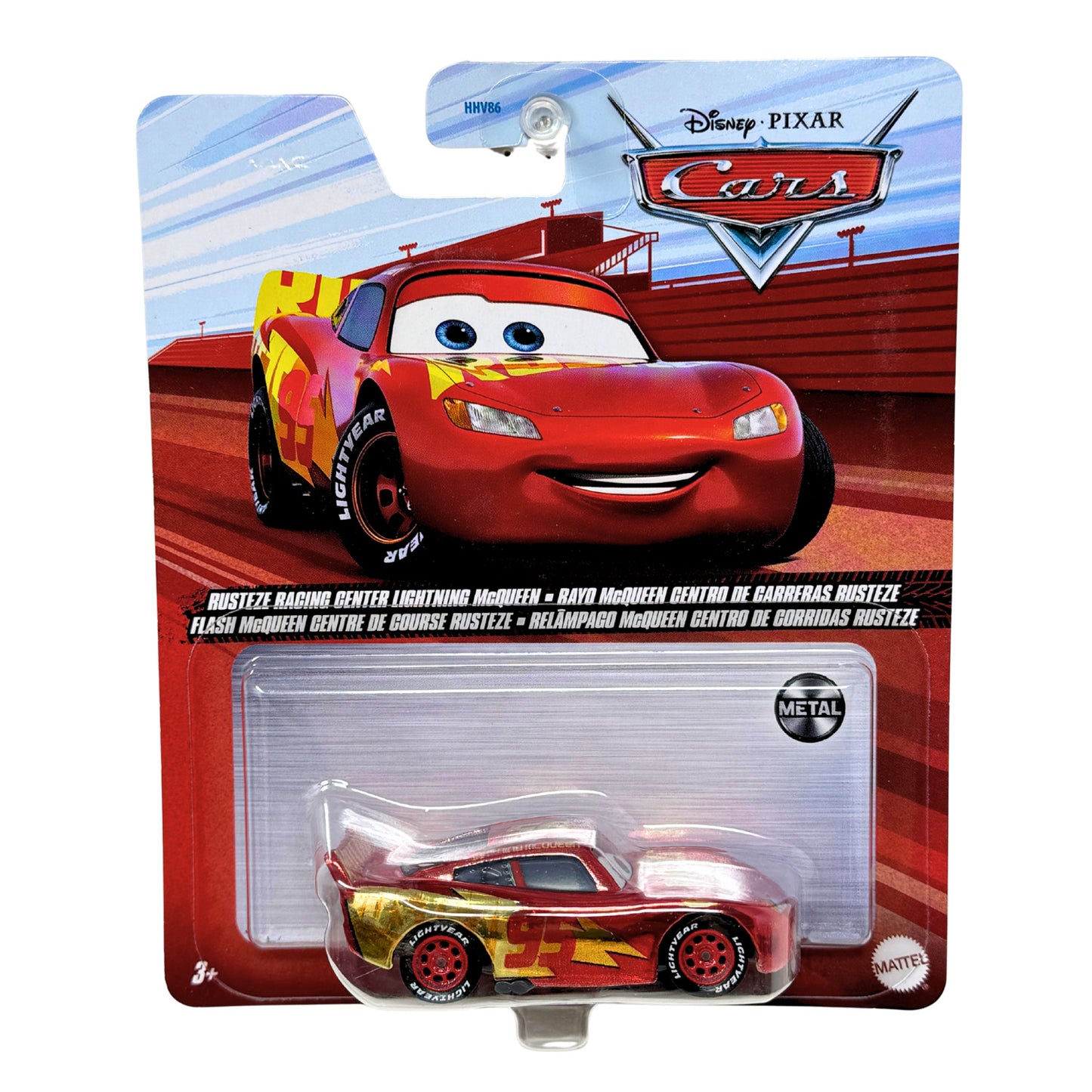 Disney Pixar Cars Rust-Eze Racing Center Lightning McQueen Metal 1:55 Diecast