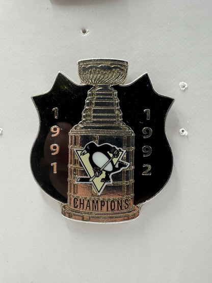 Pittsburgh Penguins 1991 1992 Stanley Cup Champions NHL Lapel Pin