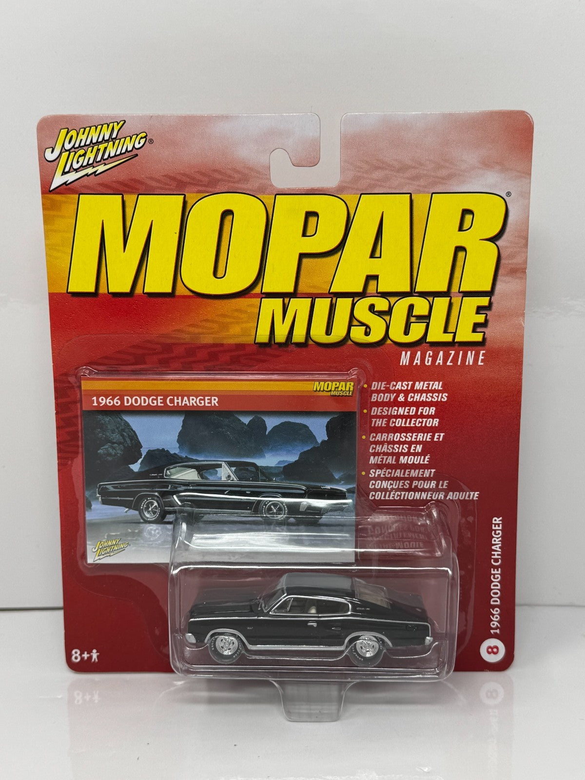 Johnny Lightning Mopar Muscle Magazine 1966 Dodge Charger 1:64 Diecast