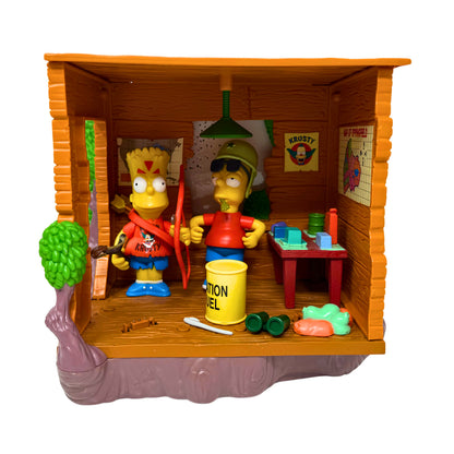 Simpsons World of Springfield Barts Treehouse Kamp Krusty Bart Playmates Playset