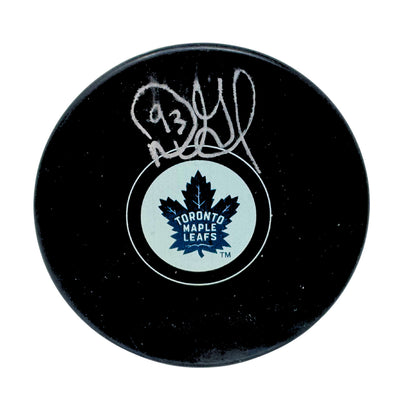 Doug Gilmour Toronto Maple Leafs Signed NHL Autograph Puck Silver Auto