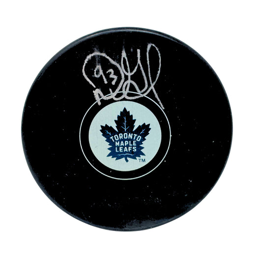 Doug Gilmour Toronto Maple Leafs Signed NHL Autograph Puck Silver Auto