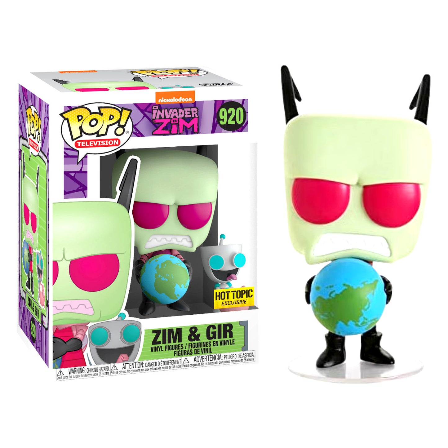 Funko Pop! Television Invader Zim #920 Zim & GIR Hot Topic Vinyl Figures