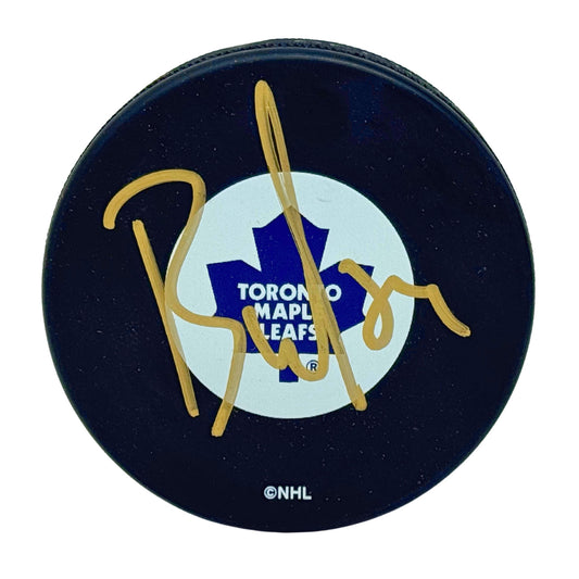 Bryan McCabe Toronto Maple Leafs Signed NHL Autograph Puck Gold Auto