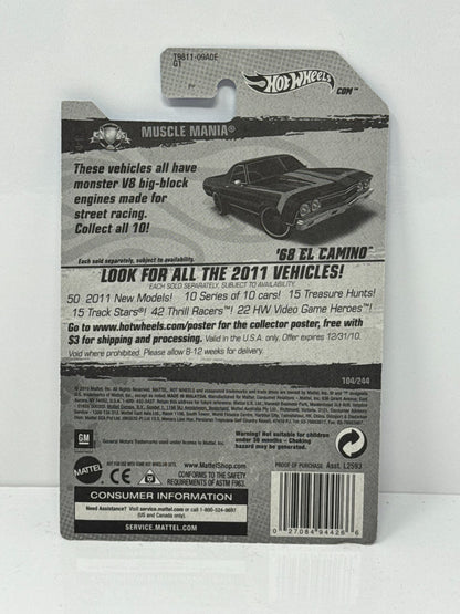 Hot Wheels Muscle Mania 1968 Chevy El Camino 1:64 Diecast Factory Sealed