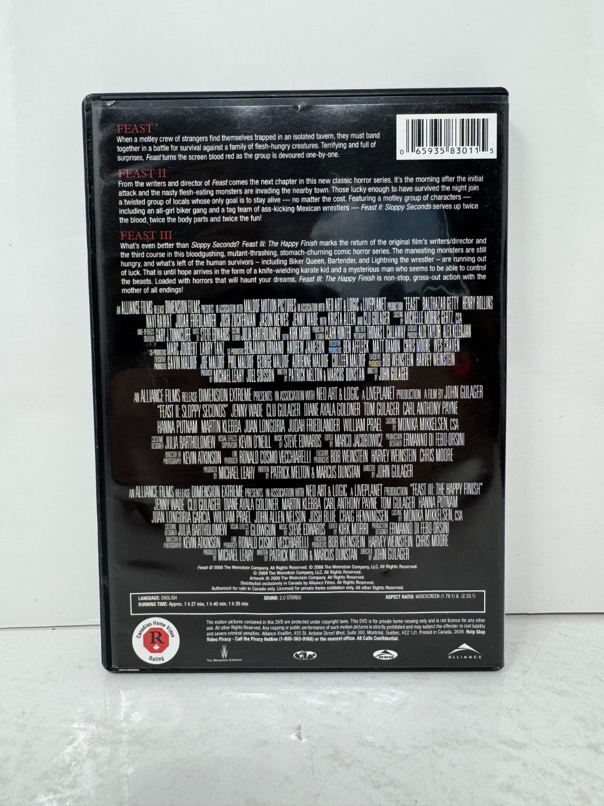 Feast Trilogy (DVD) Horror Good Condition!!!