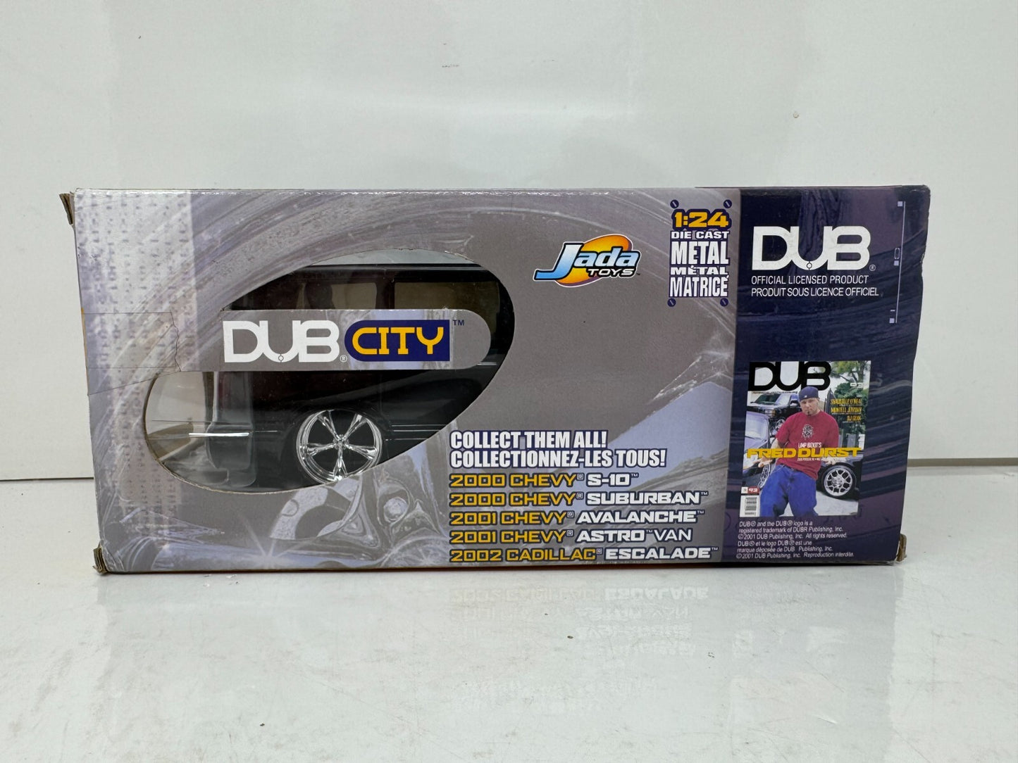 Jada Dub City 2001 Chevy Astro Van 1:24 Diecast KMC Wheels 20 Inch SS Rims